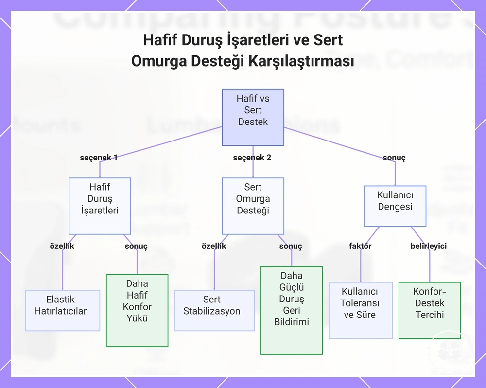 Hafif Duruş İşaretleri ve Sert Omurga Desteği Karşılaştırması