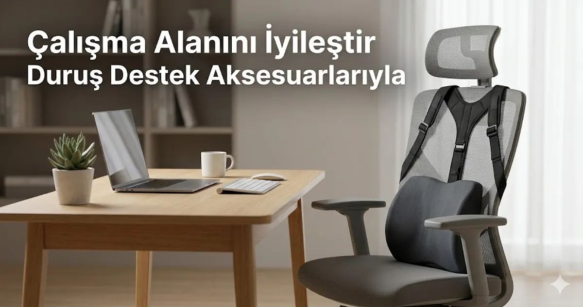 Duruş destek aksesuarları kullanılan çalışma alanı