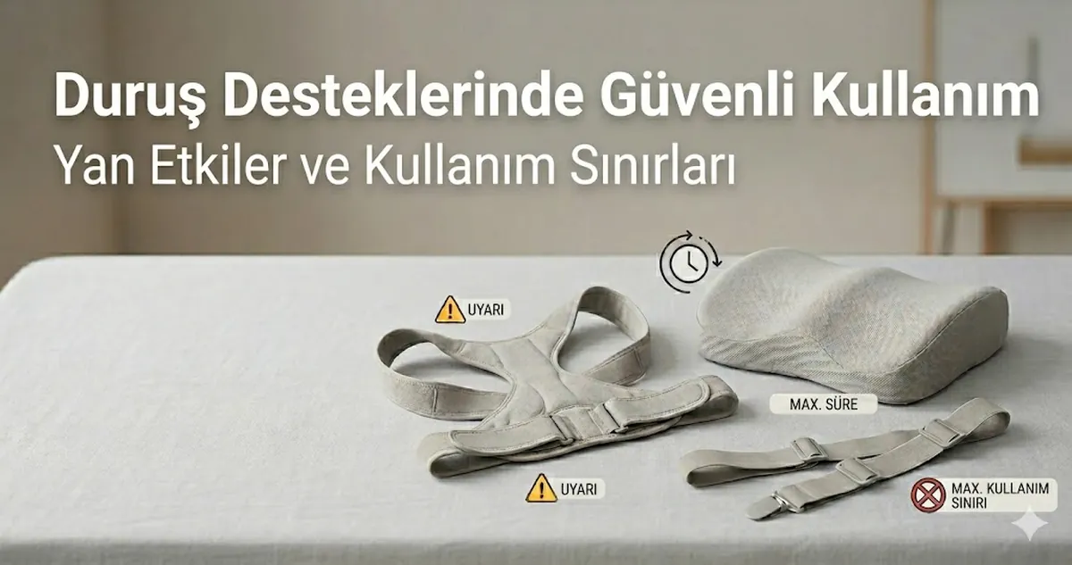 Duruş destek aksesuarlarında güvenli kullanım, yan etkiler ve kullanım sınırları